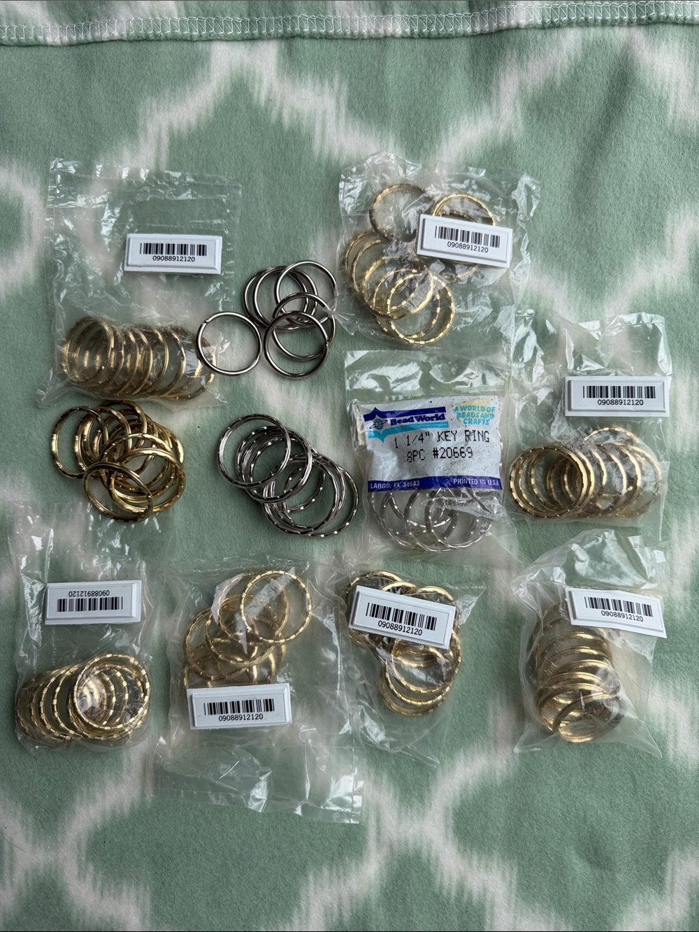 NEW Assorted Key Rings - Gold and Silver Metal Split Rings